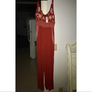 American Eagle Rust Jumpsuit